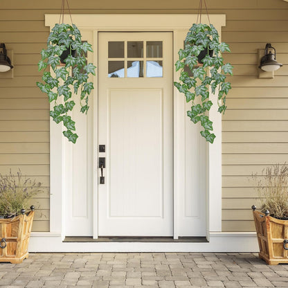 Set of 2 Fake Ivy Plant for Home Decor Indoor Silk Artificial Hanging Plant 25" Fake Ivy Vine Faux