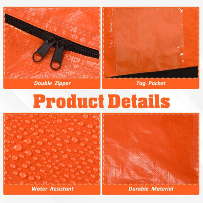 4 Pcs 176 Gallon Large Moving Bags with Zipper and Handles Foldable Storage Duffle Bags Heavy Duty