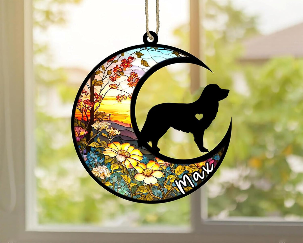 Personalized Dog Memorial, Custom Name Nova Scotia Retriever Dog Christmas Ornament with Name