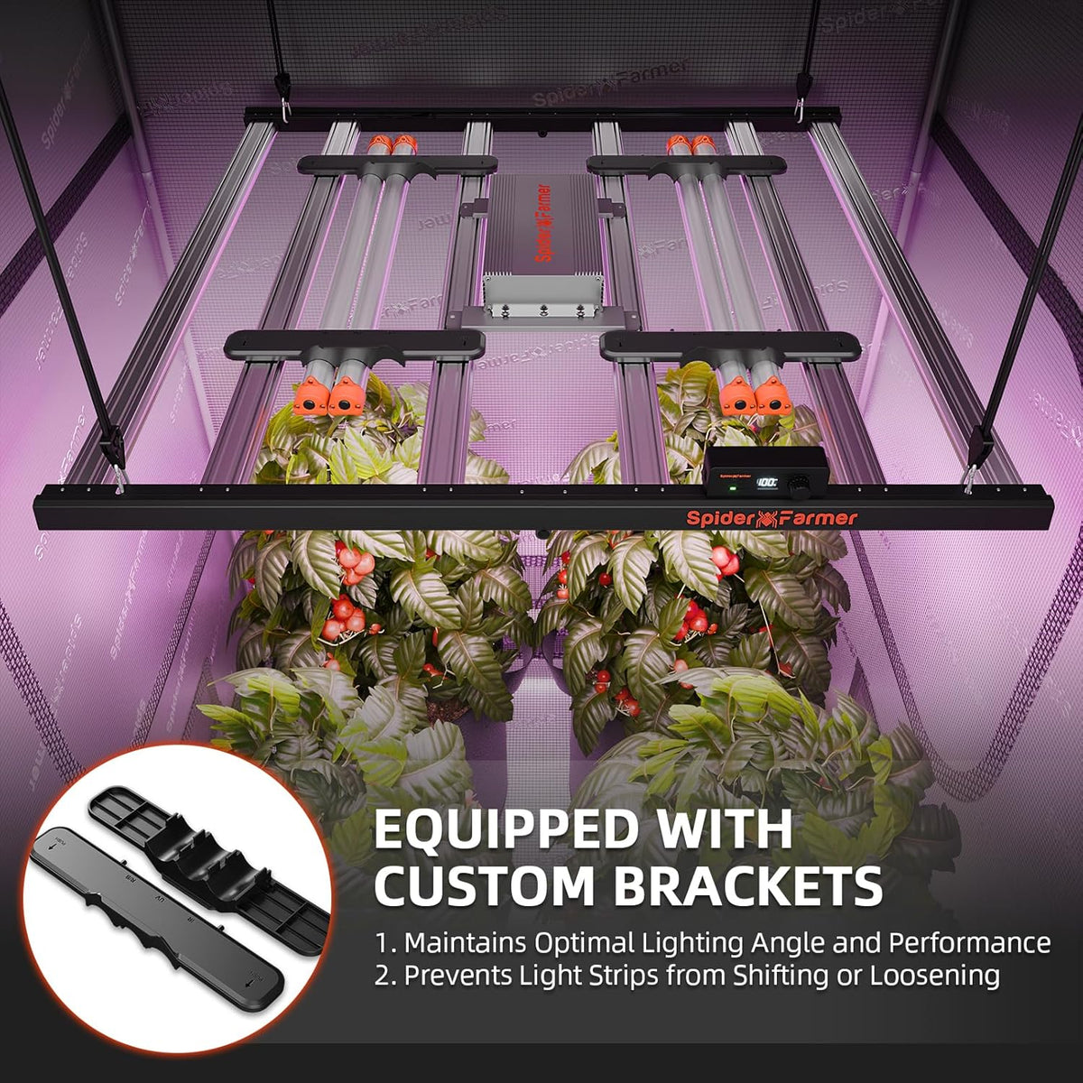 Spider Farmer 2025 Upgraded UV30 & IR16 LED Grow Light, 365-370nm UV & 730-745nm IR Supplemental