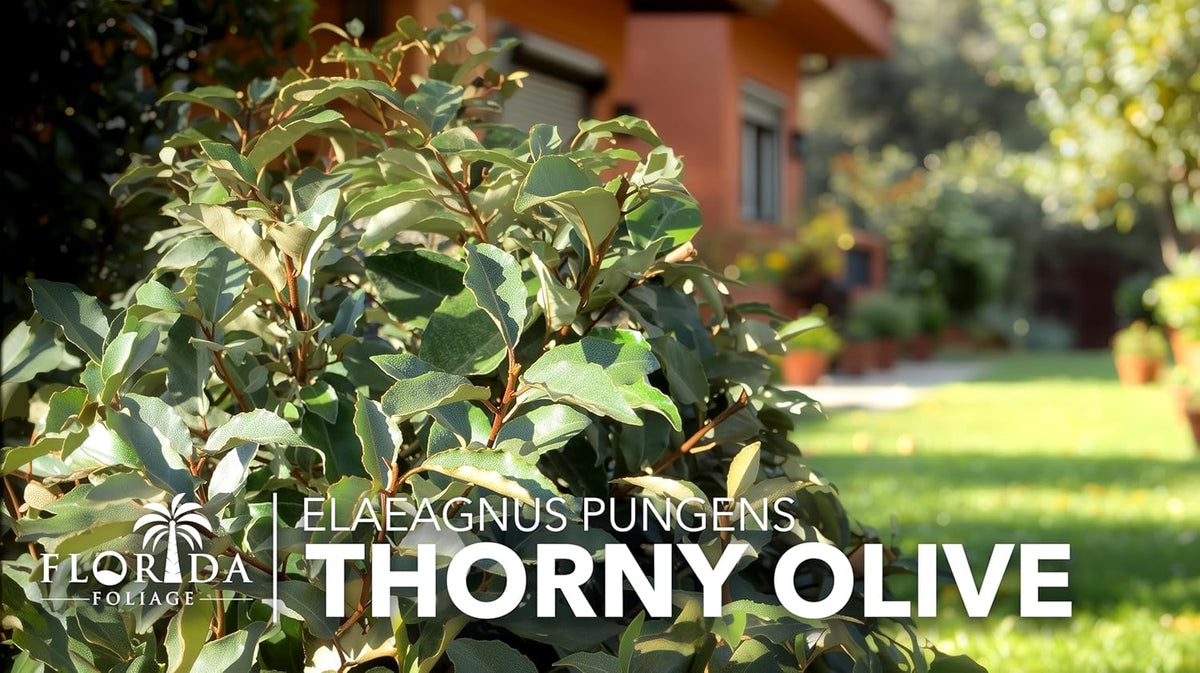 Elaeagnus Pungens I 40 Live Plants I Thorny Olive I Hardy Evergreen Shrub with Fragrant Blooms