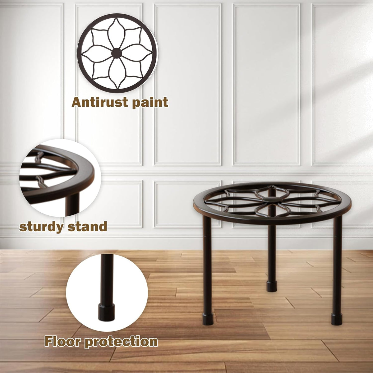 Metal Plant Stand Indoor Outdoor,Indoor Plant Stands for Patio Rust Proof,Heavy Duty Flower Pot