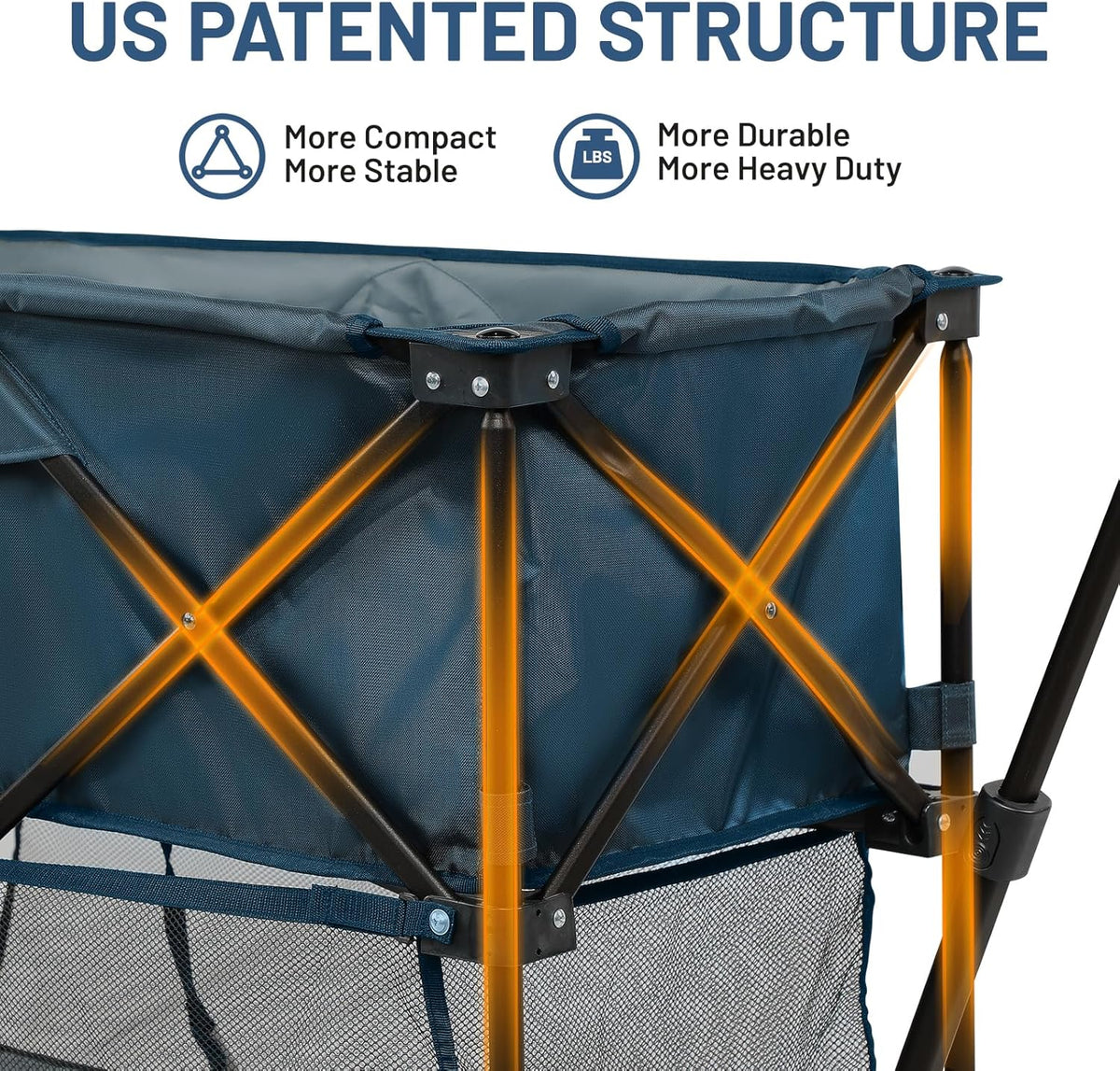 TIMBER RIDGE 400L Large Capacity Folding Double Decker Wagon with Brakes, 54" Extra Long Extender