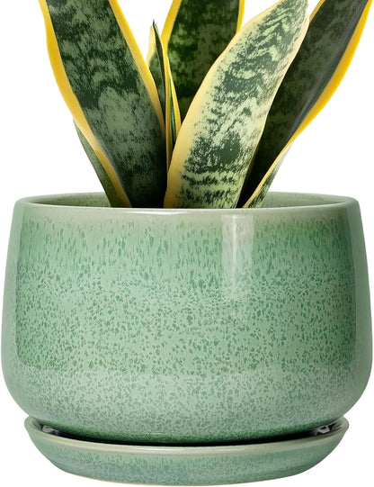 G EPGardening Ceramic Plant Pot - 7 Inch Ceramic Planter for Indoor Outdoor Plants, Flower Pot with