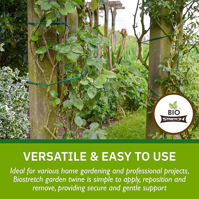 Soft Garden Plant Ties for Indoor & Outdoor Plants - Strong & Stretchy Cut-to-Length Plant Tape for