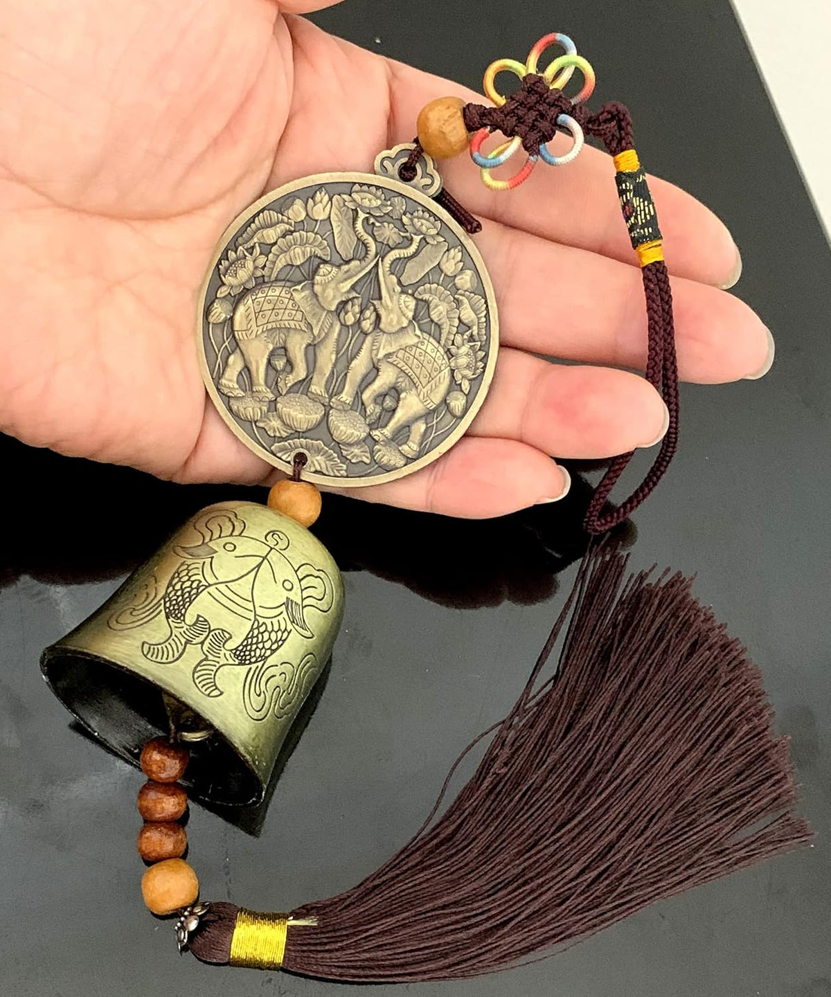 Traditional Lucky Feng Shui Wind Chime Bell Hanging Ornament Decoration for Protection Success