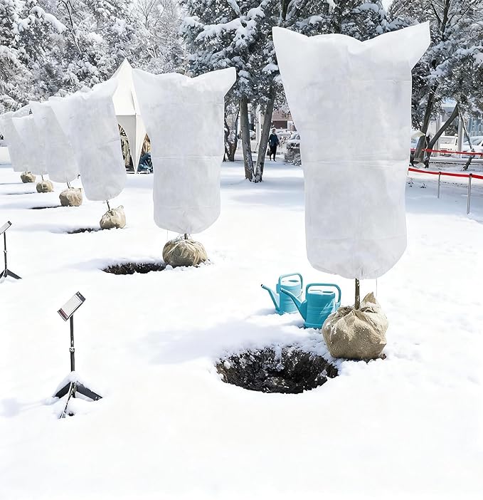 EAONE Plant Covers Freeze Protection 47x71”, Set of 4 Winter Frosts Cloth for Outdoor Plants