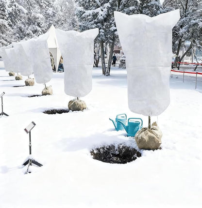 EAONE Plant Covers Freeze Protection 47x71”, Set of 4 Winter Frosts Cloth for Outdoor Plants