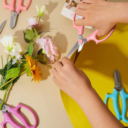 12 Pcs Gardening Tools Flower Scissors Flower Bar Supplies Pastel Rainbow Color Pruning Scissors