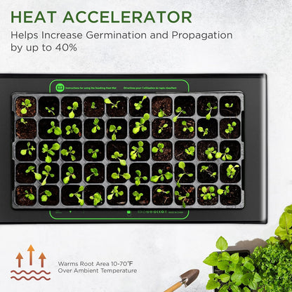Seedfactor MET Certified Seedling Heat Mat, Adjustable Temperature, Waterproof, Durable Germination