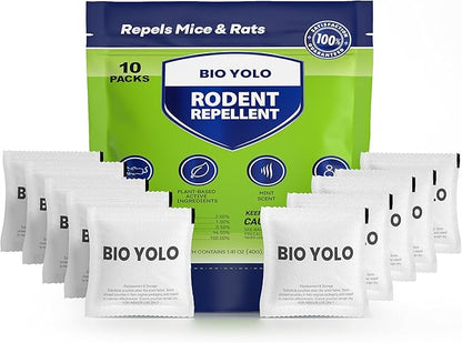 Rodent Repellent Pouches – Peppermint Oil, Plant-Powered – Repels Mice, Rats & Squirrels, Mouse