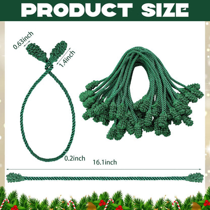 Shappy 36 Pieces Christmas Garland Banister Ties Christmas Decorative Reusable and Flexible Twist
