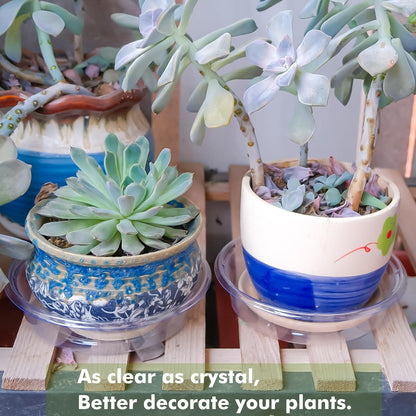 Plant Saucer 20 Pack Plant Trays for Pots 6 Inch Plastic Plant Saucers for Outdoors and Indoors