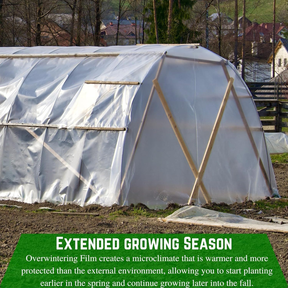 Farm Plastic Supply - Protective Clear Overwintering Plastic Film - Overwintering Film, 6 Mil Clear