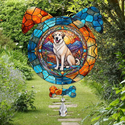 Anatolian Shepherd Dog Ears Wind Spinner, Anatolian Shepherd Wind Spinner Hanging for Yard and