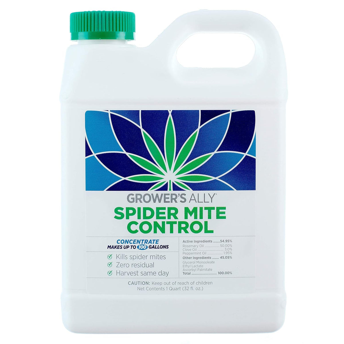Grower's Ally Spider Mite Control Concentrate 1 qt | Natural Spider Mite & Insect Killer with