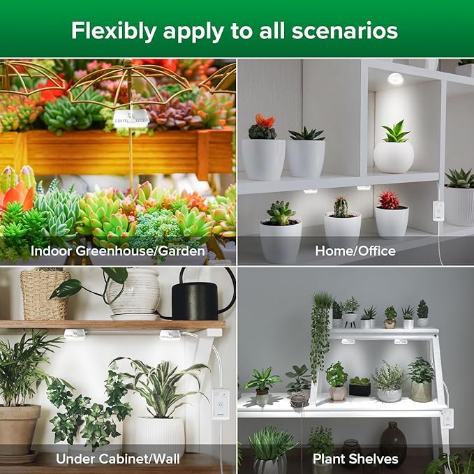 SANSI Puck Grow Light, LED Plant Light for Indoor Plants Full Spectrum Grow Lamp 10W (150 Watt