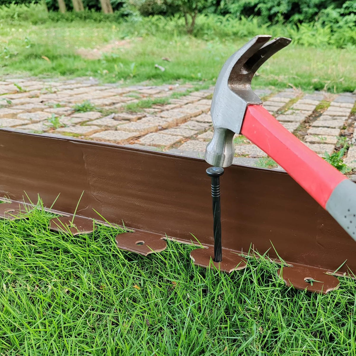 Landscape Edging Kit,20FT Plastic Garden Edging with 25 Stakes,4.5 Inch Tall Lawn Edging for