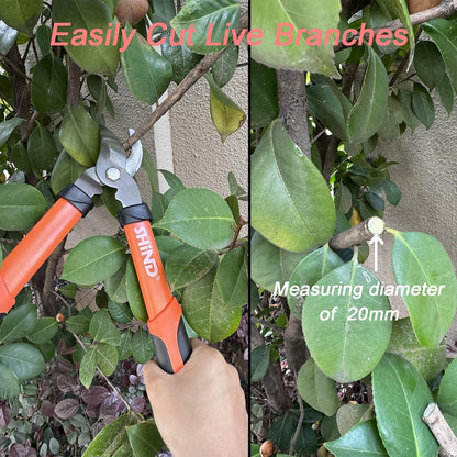 SHIND Lopper Heavy Duty Branch Cutter Tree Clippers with Compound Action, Chops Thick Branch Ease