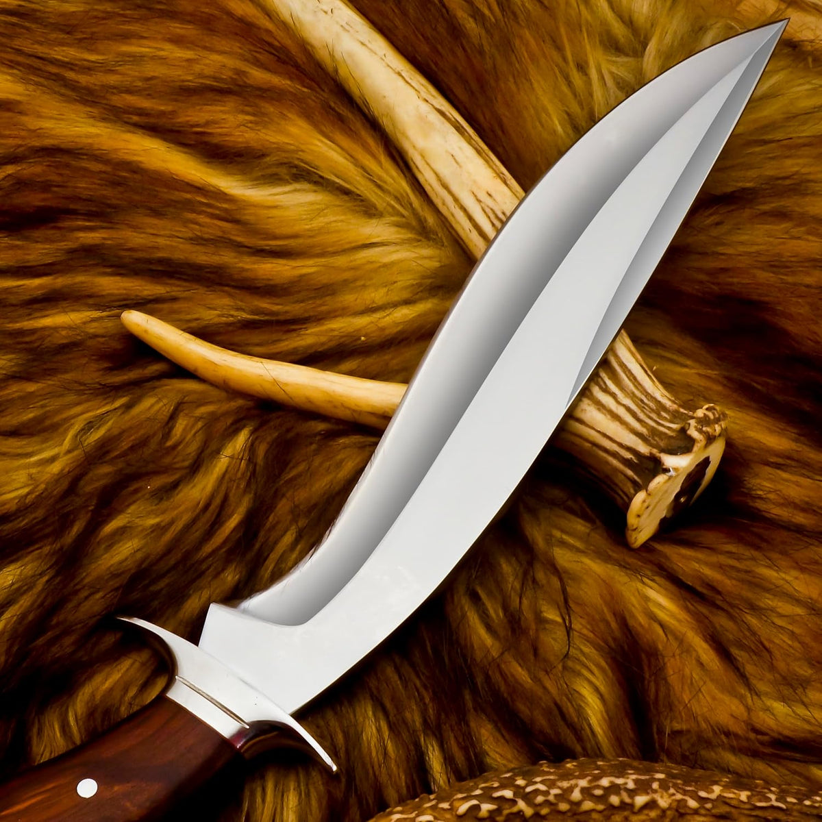 Poshland REG-234 Handmade Customised D2 Steel Kukri Knife - Exotic Wood Handle
