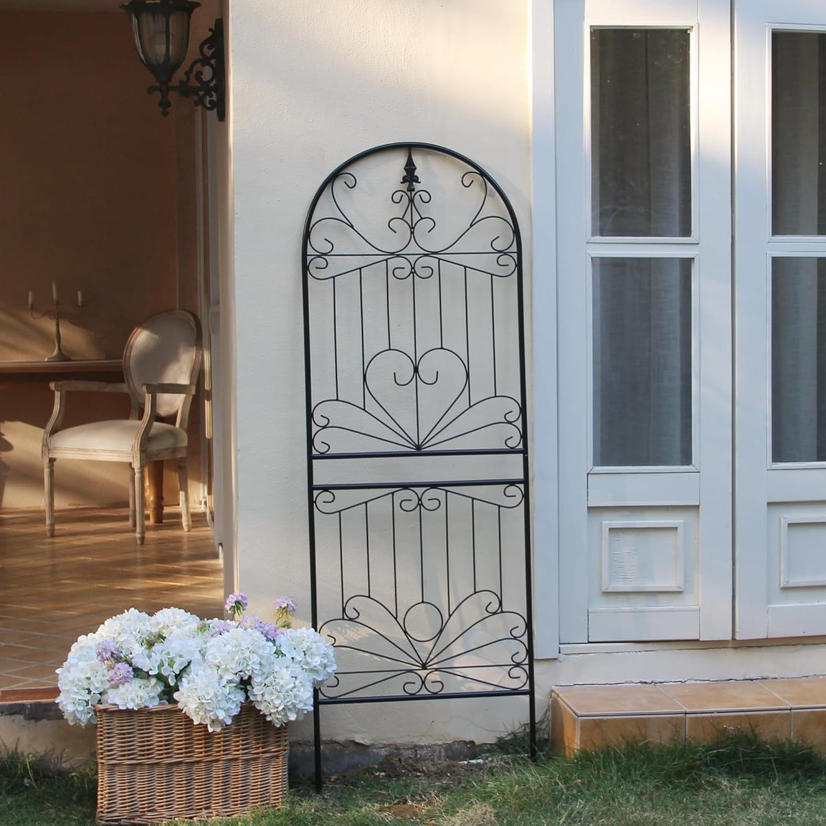 SCENDOR Trellis for Vines and Climbing Plants Outdoor, 70.8" H x 24.5" W Iron Wire Lattices Grid