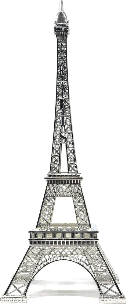 allgala 15" Eiffel Tower Statue Decor Alloy Metal, Silver