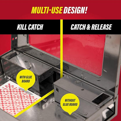 Catchmaster Multi-Catch Mouse Trap 6-Pack, Humane Mouse Traps Indoor for Home, Includes Replaceable