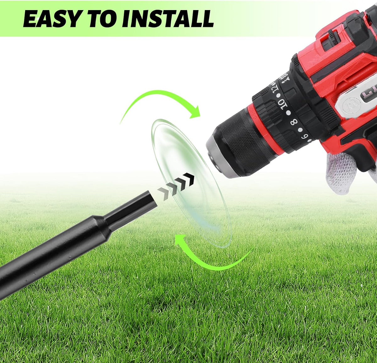 ERYTLLY Auger Drill Bit for Planting 2 x14.5inch,Garden Auger Spiral Bulb Planter Tool for Umbrella