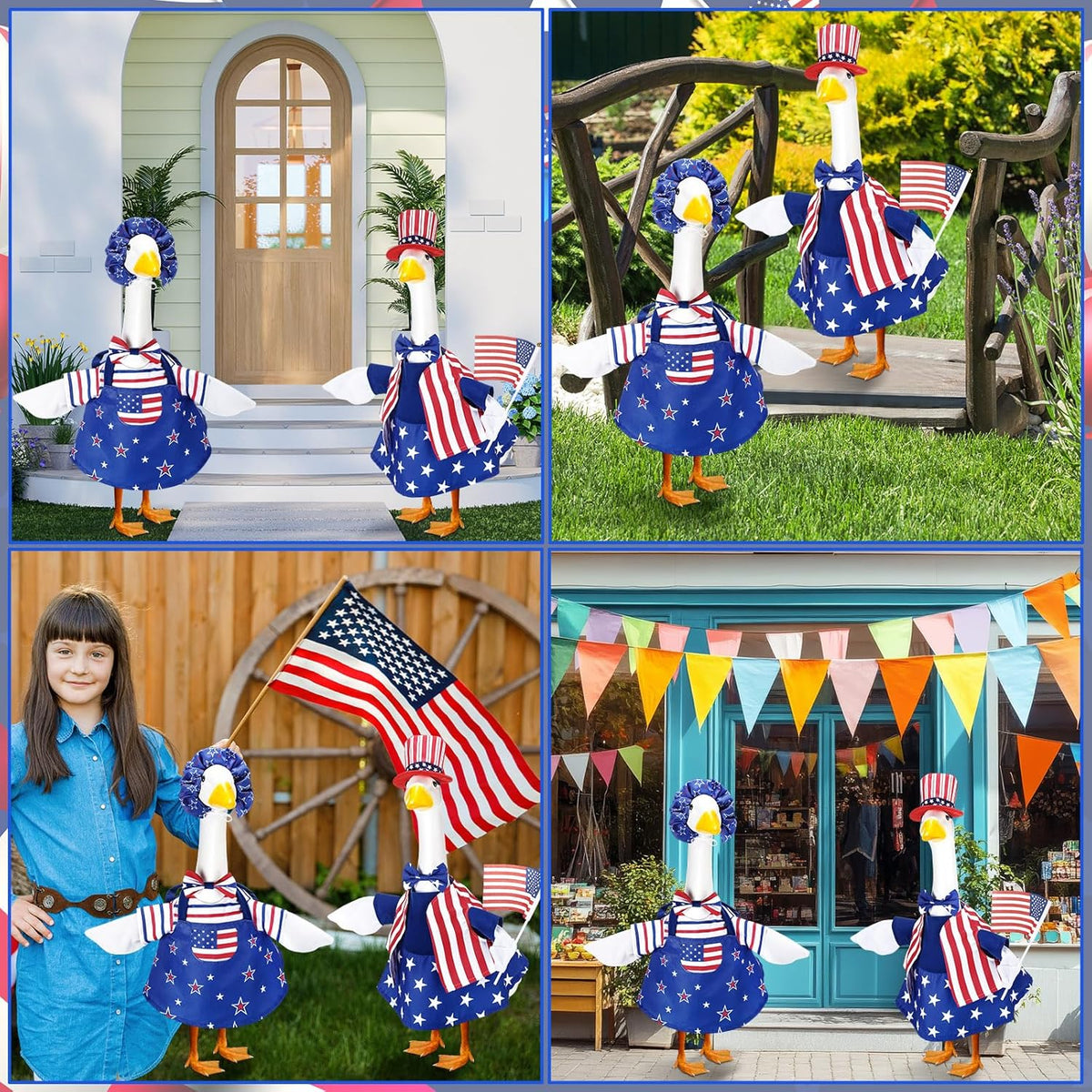 Abbylike Porch Goose Outfits Porch Yard Goose Outfits Clothes Costume Fits Large 23'' Cement for