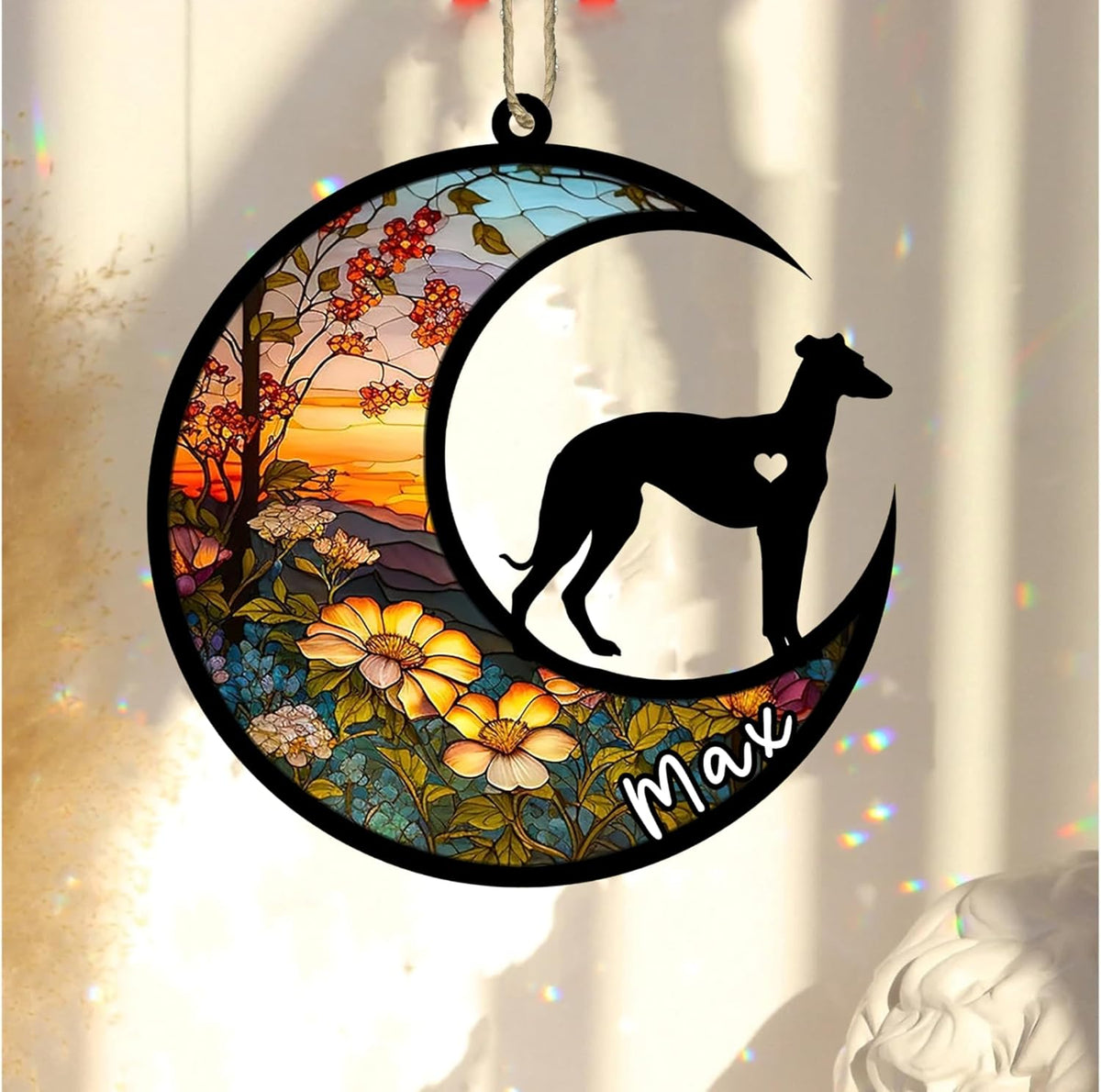 Personalized Dog Memorial, Custom Name Weimaraner Dog Christmas Ornament with Name, Custom Breeds