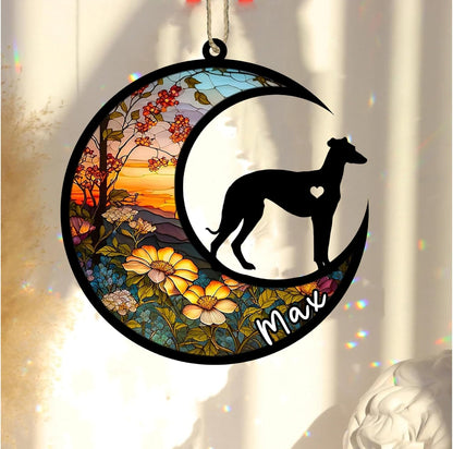 Personalized Dog Memorial, Custom Name Weimaraner Dog Christmas Ornament with Name, Custom Breeds