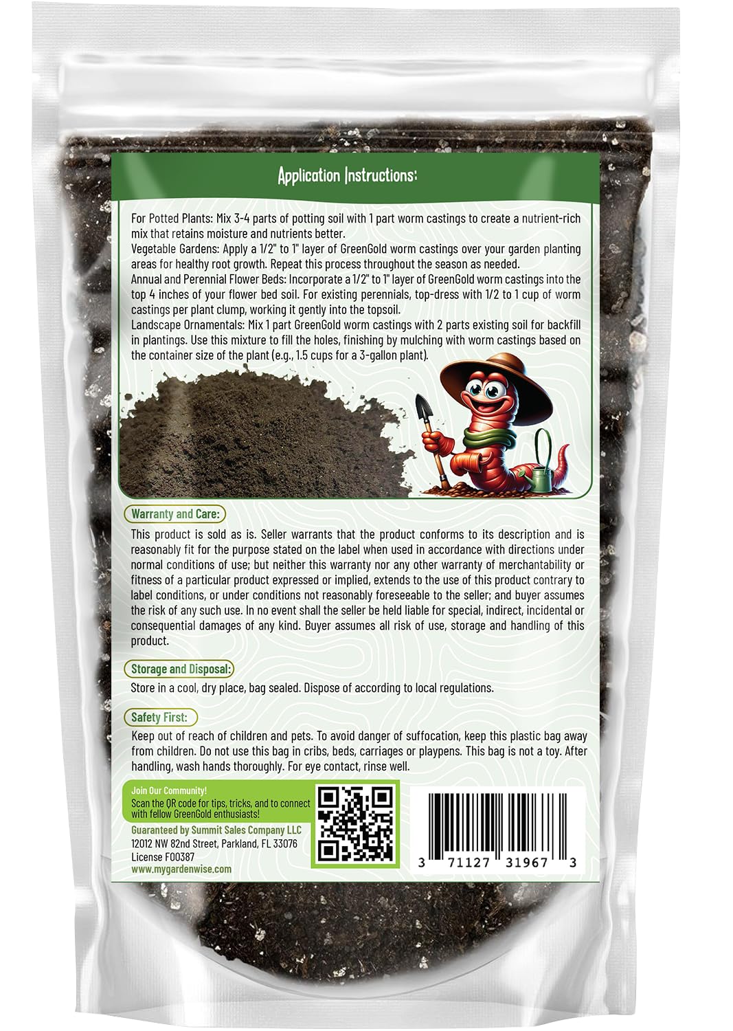 Organic Worm Castings Premium Worm Castings Fertilizer for Nutrient-Rich Soil and Healthy Plant
