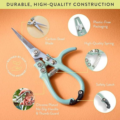 Modern Sprout Pruning Shears - Herb Snipping Scissors- Lightweight Gardening Tools W/Easy Lock