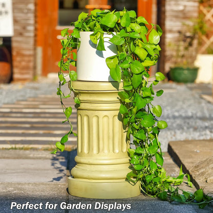 18-inch Tall Garden Pedestal Stand for Indoor & Outdoor Use – Heavy Duty Magnesium Oxide Plant