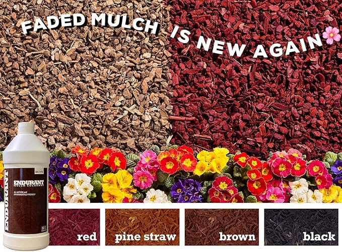Mulch Dye Concentrate Color Renewal – Mulch Paint Revitalizes Approximately 1,000 Sq Ft of Faded