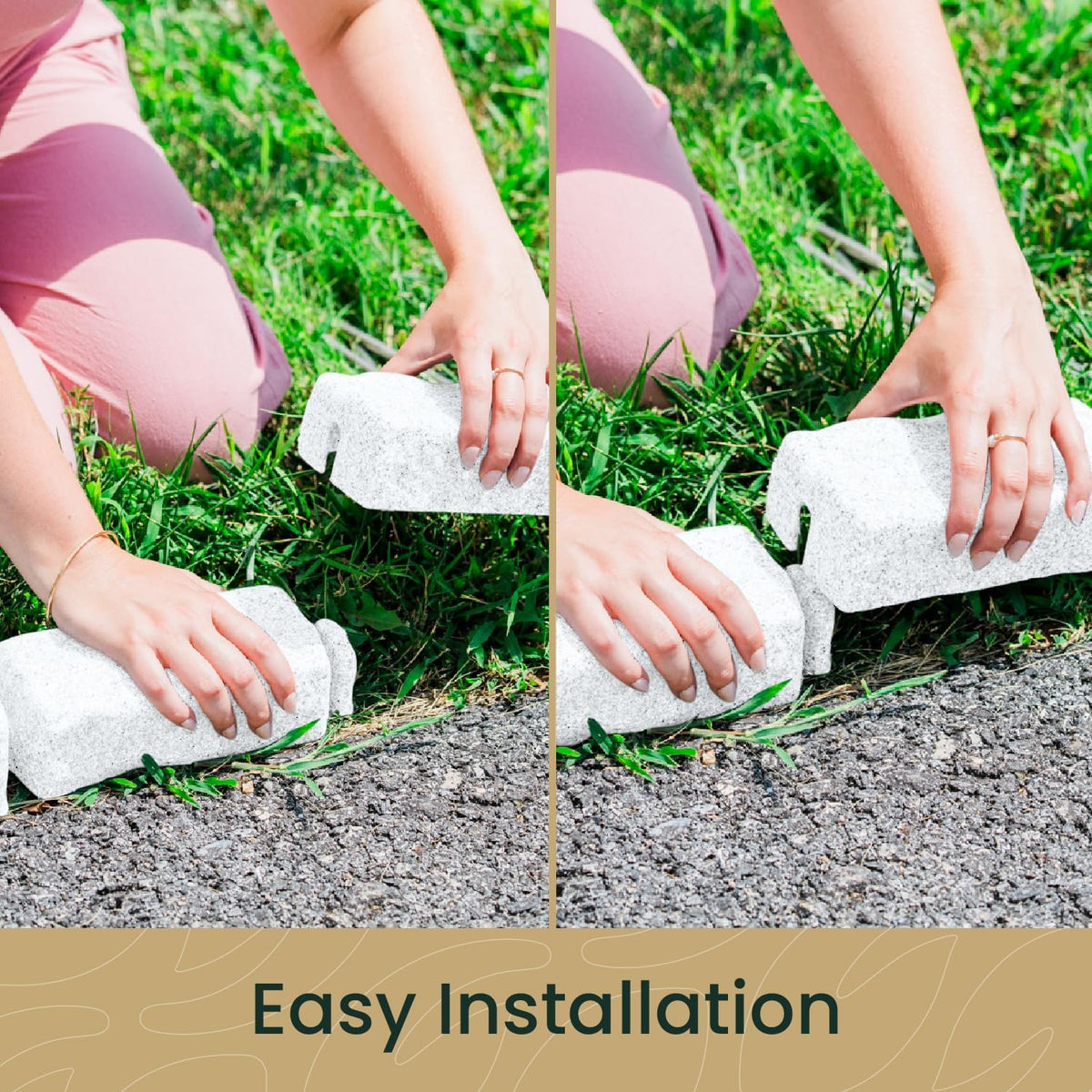 Beuta Landscape Edging | Garden Edging Border | Faux Stone Bricks for Lawn edging, Flower beds