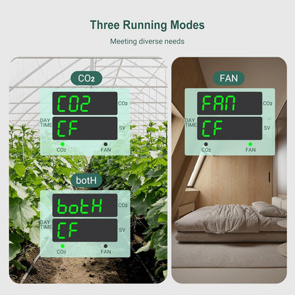 Inkbird ICC-510 CO2 Controller CO2 Meter Dual Plug Carbon Dioxide Controller Fit with CO2 Regulator