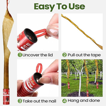 Qualirey 160 Pack Fly Strips Sticky Fly Trap Indoor Outdoor Hanging Fly Ribbon Tape Paper Flying