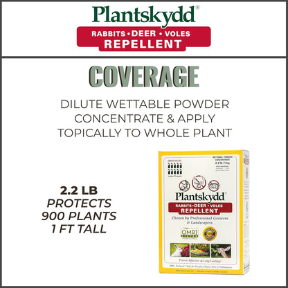 Plantskydd Animal Repellent - Repels Deer, Rabbits, Elk, Moose, Hares, Voles, Squirrels, Chipmunks