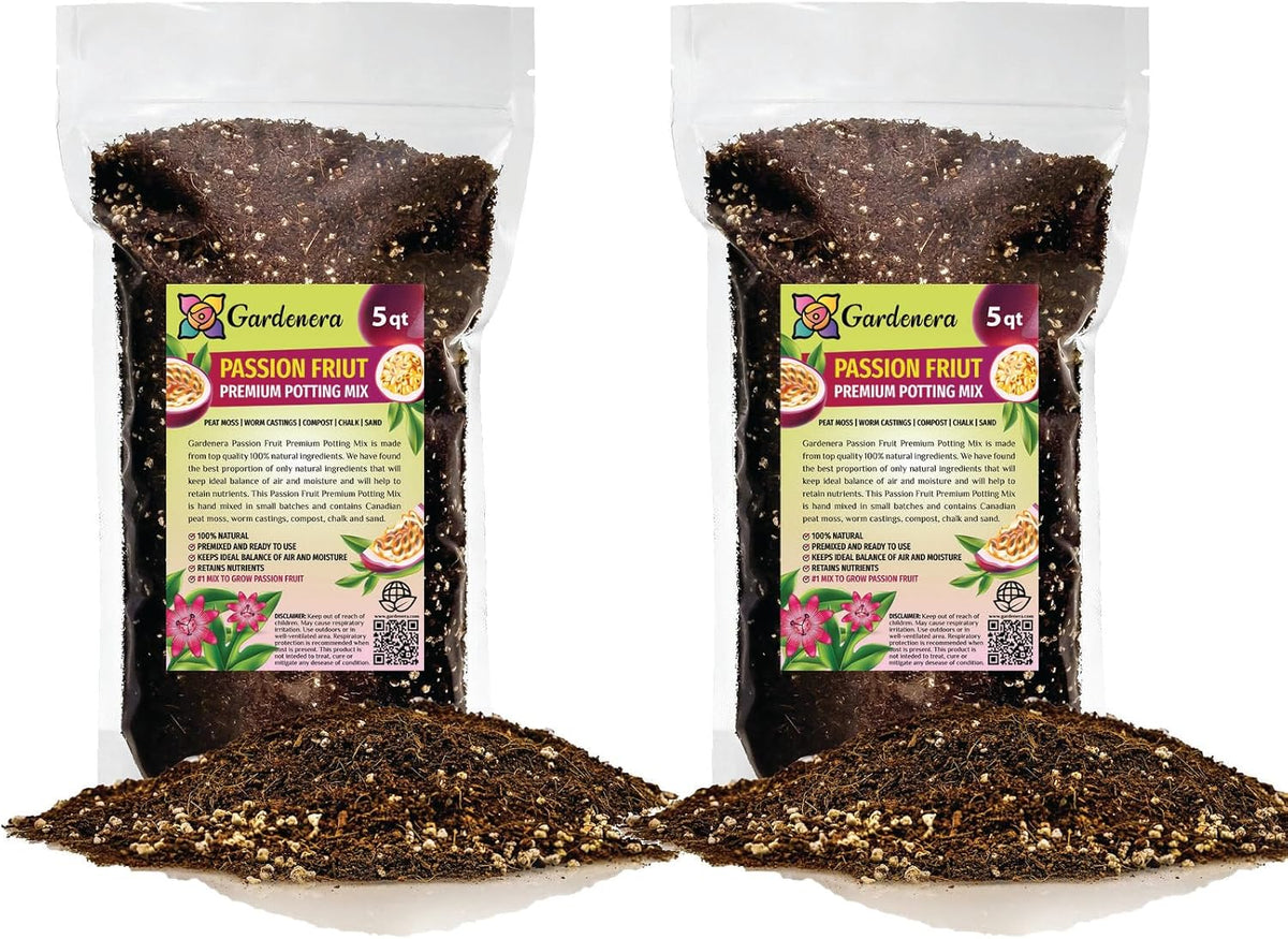 GARDENERA Premium Passion Fruit Potting Soil Mix - Perfect Balance of Nutrients, Drainage, and