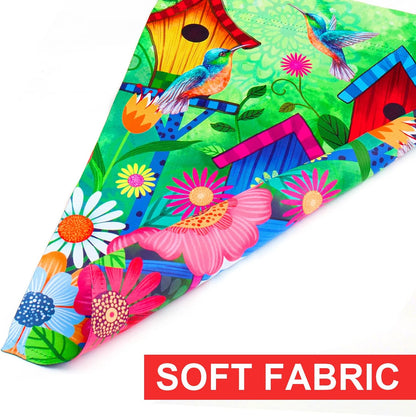 Bird Fall sunflower flags outdoor 28x40 double sided Large garden flag, Cardinal Bird house flag