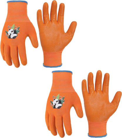 HANDLANDY 2 Pairs Kids Gardening Gloves, Toddler Children Garden Yard Work Outdoor Playing Gloves