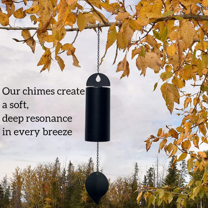 Deep Resonance Serenity Bell Large Metal Cylinder Wind Chimes Outdoor Windbell Deep Tone 30 Inch