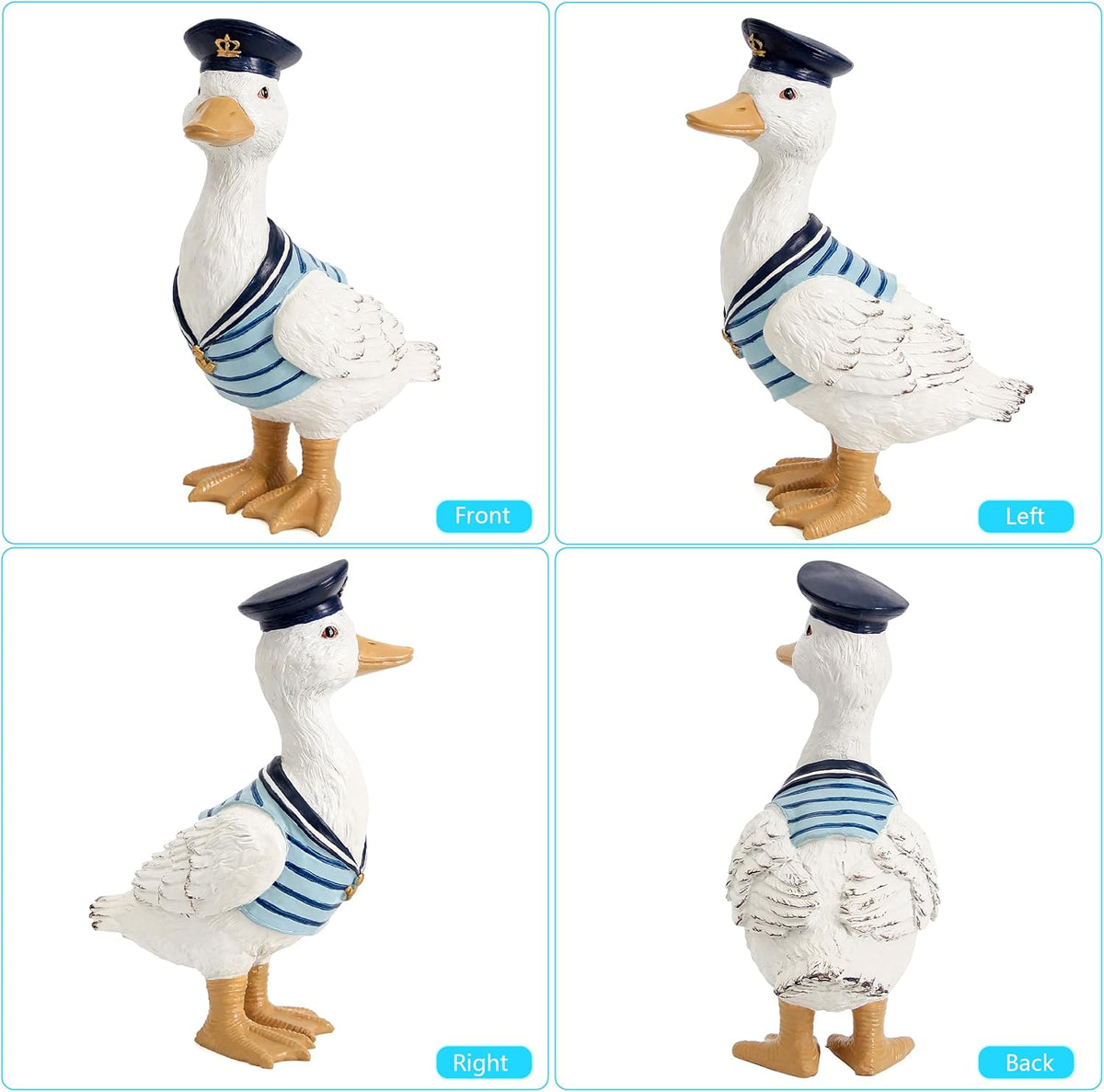 Garden Duck Statues for Outdoor Decorations,Porch Duck Figurine Sculptures for Garden Decor,Animal