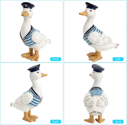 Garden Duck Statues for Outdoor Decorations,Porch Duck Figurine Sculptures for Garden Decor,Animal