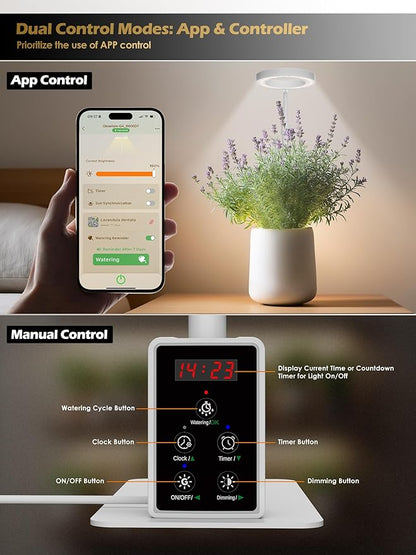 Grow Light with Stand, LED Plant Light for Indoor Plants, Full Spectrum Grow Lamp, Adjustable