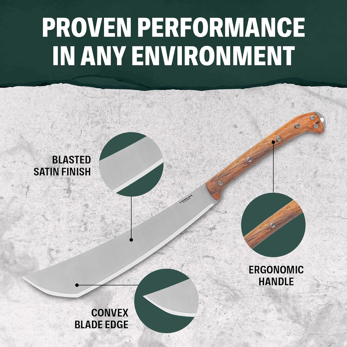 Condor Tool & Knife Outdoor Machete with Walnut Handle