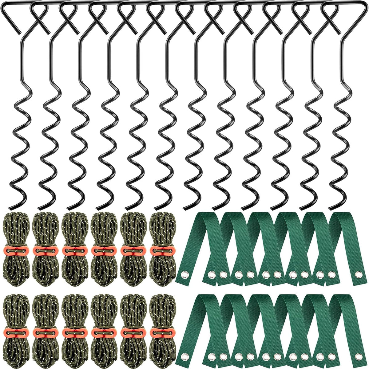 Sintuff 12 Set Tree Stakes and Supports Kit for Anti Hurricane Leaning Trees Straightening Heavy