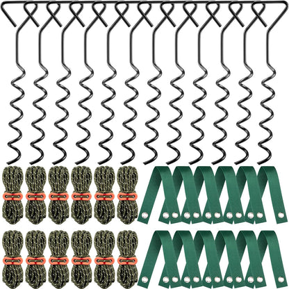 Sintuff 12 Set Tree Stakes and Supports Kit for Anti Hurricane Leaning Trees Straightening Heavy