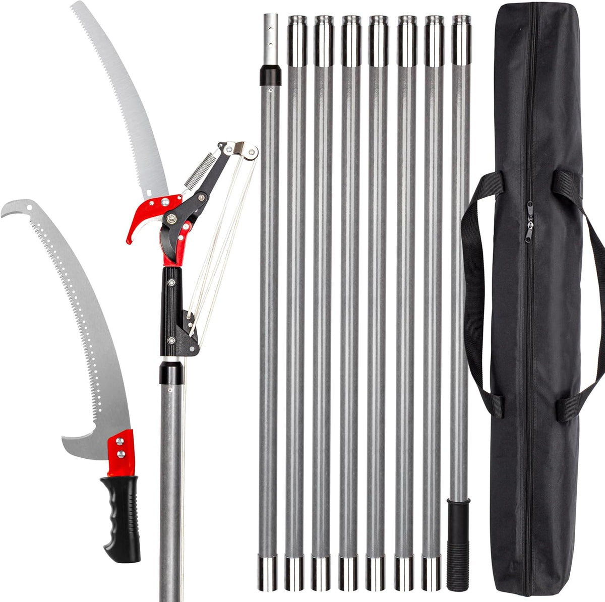 Walensee Pole Saws for Tree Trimming,7.2-27FT Extendable Tree Pruner,Manual Branch Timmer with